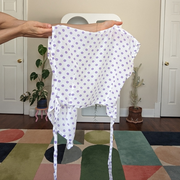 Vintage Polka Dot Wrap Top - Picture 4 of 6